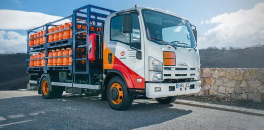 Camión de reparto Repsol. Servicio a domicilio